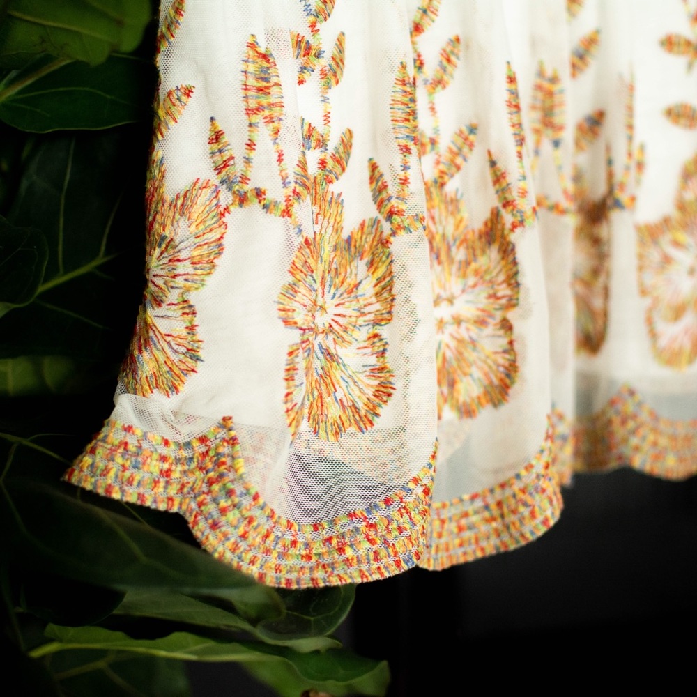 Altar’d State Embroidered Floral Peplum